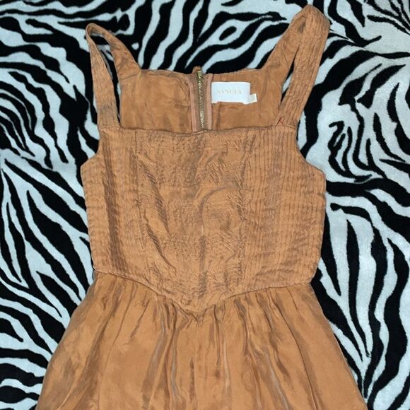 Sancia Soren wide leg cupro straps romper pleated jumpsuit cropped size XS - Picture 3 of 14